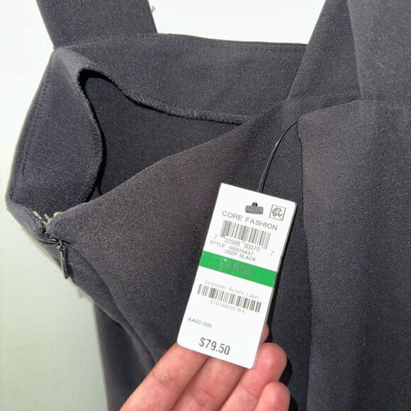 Bar III Womens Black Strappy Back Cocktail Sheath Dress Sleeveless Classy NWT - Picture 7 of 12